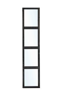 Glaswand modern zwart B45 x H224 cm