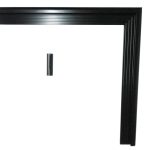 Aluminium Kraaltrim buitenhoek zwart 2,6x4 cm
