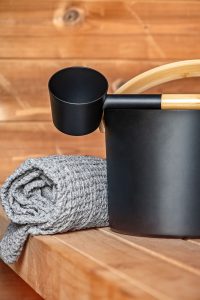 Harvia emmer en pollepel zwart staal - Afbeelding 2