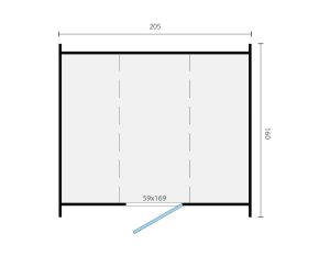 Saunabarrel Thermowood Ø205x160 cm - Afbeelding 2