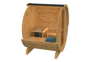 Saunabarrel Thermowood Ø205x160 cm - Afbeelding 5