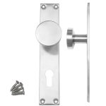 Deurschild met vaste knop RVS