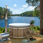Hottub vuren - 185 cm - externe kachel Thermowood