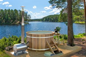 Hottub vuren - 185 cm - externe kachel Thermowood - Afbeelding 2