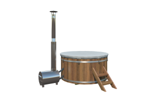 Hottub vuren - 185 cm - externe kachel Thermowood - Afbeelding 3