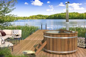 Hottub vuren - 185 cm - interne kachel Thermowood