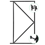 IJzeren poortframe gespoten zwart