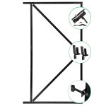 IJzeren poortframeset zwart gespoten compleet