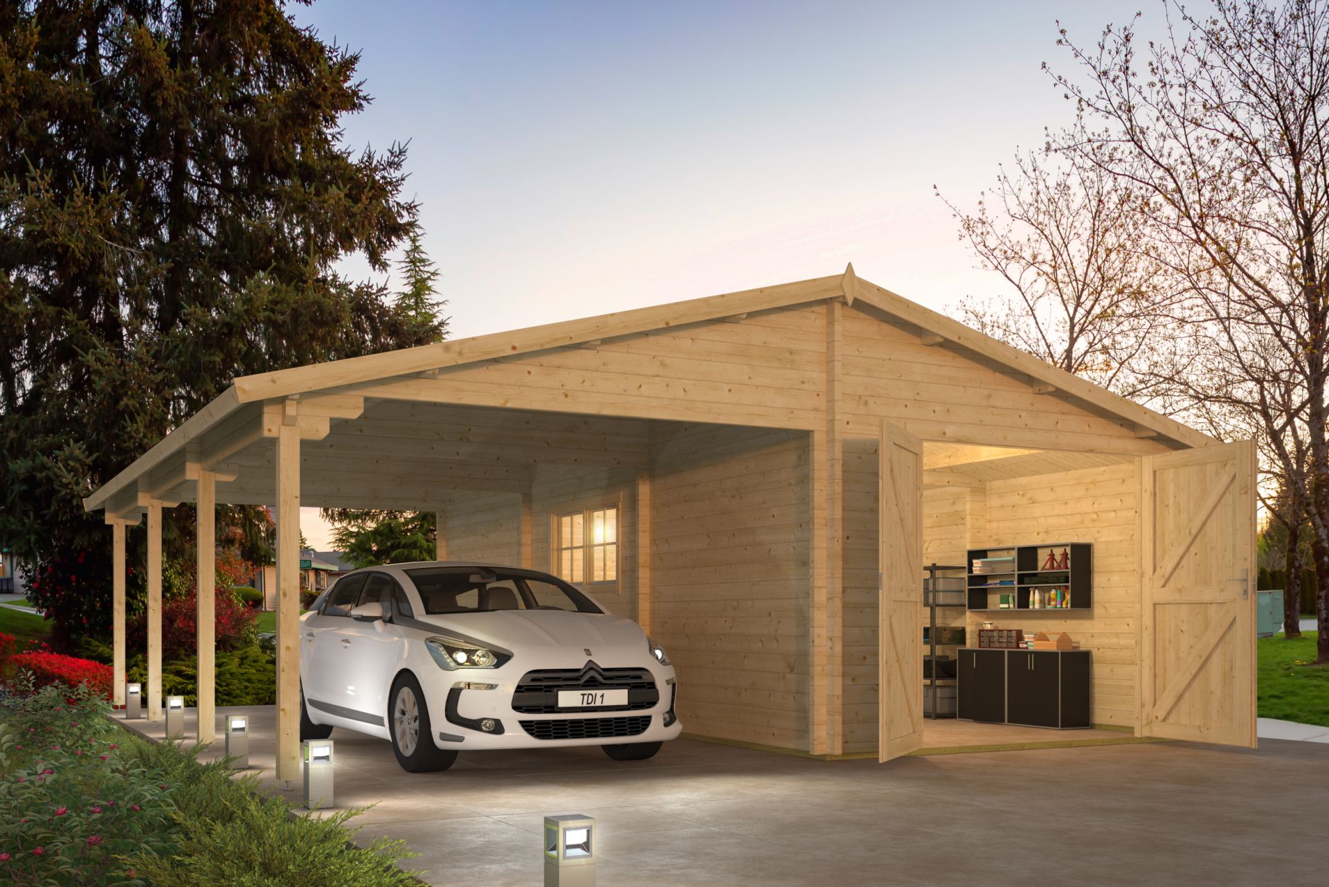 Garage-carport Berggren Garage-carport Berggren - Afbeelding 1