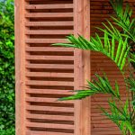 Spijlen wand horizontaal Red Class Wood 99 x 234 cm