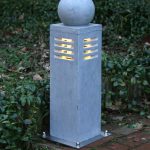 Blauwe hardstenen buitenverlichting 13x13x51 cm