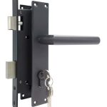 Cilinderslot Zwart met schild pc85
