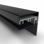 Klemprofielset - Oplegrubber - 60.8 RAL Zijkant Sierlijst