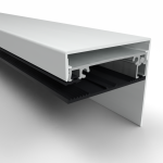 Klemprofielset - Oplegrubber - 80.10 RAL Zijkant Sierlijst