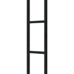 Steellook glaswand B45 x H212 cm, zwart