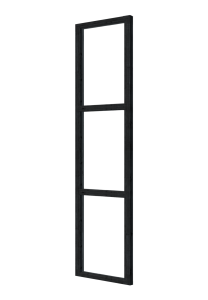Steellook glaswand B45 x H212 cm, zwart