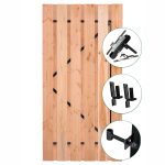 Tuindeur Privacy Douglas met zwart frame