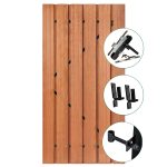 Tuindeur Privacy hardhout met zwart frame