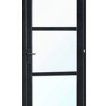 steellook enkele glas deur zwart gespoten